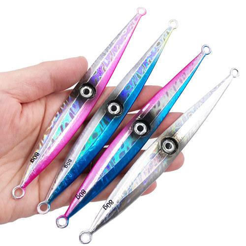 EASYPOO Fast Sinking Metal Jig 40g 60g 80g 100g 150g 200g 300g 400g Luminous Glow swim bait jig salt water fishing lures