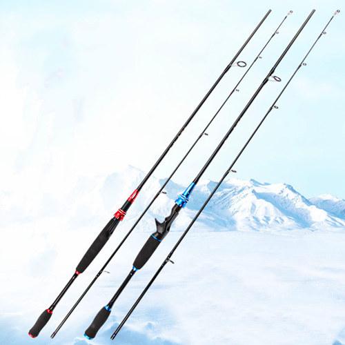 New 2 Pieces Spinning Casting Fishing Rods 1.8M 2.1M 2.4M Ultralight M Power Carbin fiber Fishing Pole Spin Casting Rod