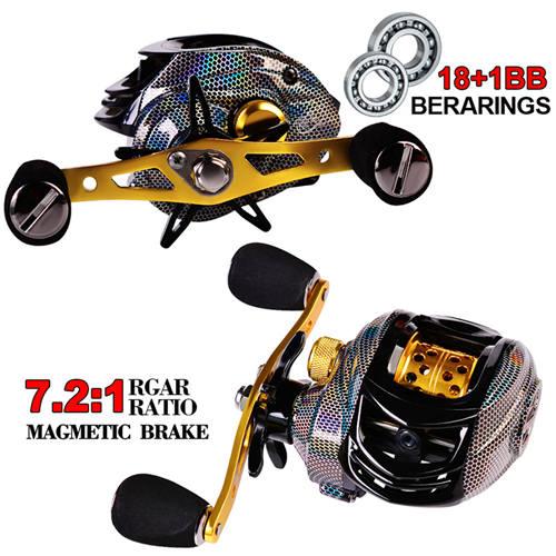 YIBAO DW132 Saltwater Baitcast Fishing Reel 18+1BB 7.2:1 Gear Ratio