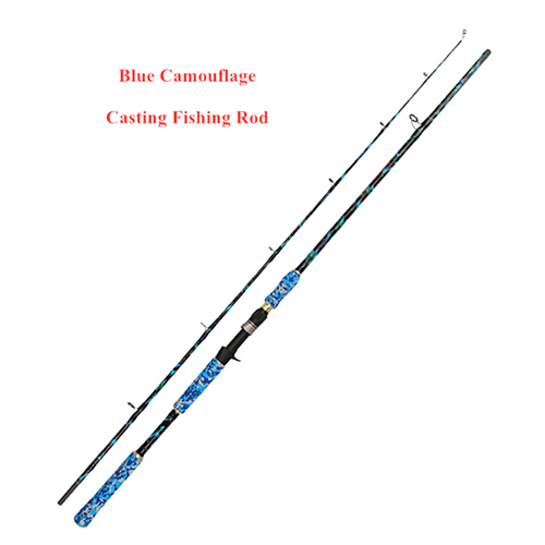 LCE001 XH Power Fishing Pole2.1M 2.28M 2.4M 2 Sections Camouflage Graphite Carbon Fiber Spinning Casting Fishing Rods