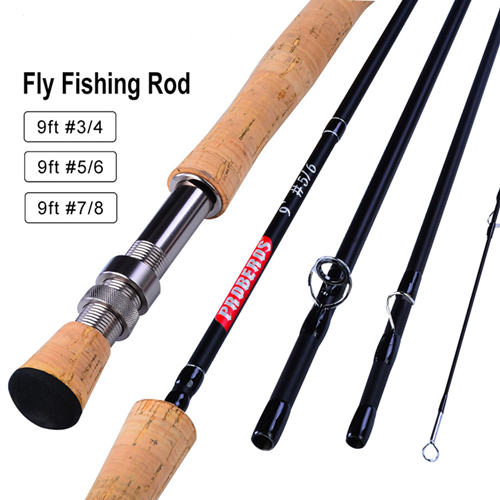 4 Section 9 Feet Fly Fishing Rod UltraLight Fly Fishing Rod :#3/4 #5/6 #7/8  Soft Cork Handle Rod Fishing Tackle