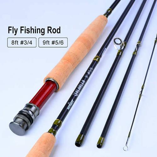  8ft #3/4 9ft #5/6 High Carbon Fiber Fly Fishing Rods 2.4M 2.7M 4 Sections Pesca Flying Fishing Rods