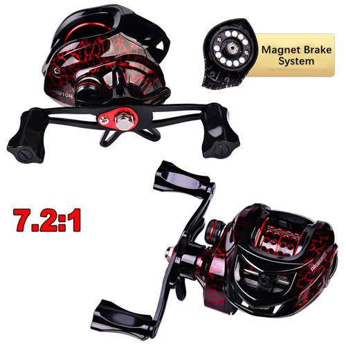 MH Red High Speed Baitcasting Reel Magnet Brake System Fishing Reels 10KG Max Drag Casting Fishing Reels Water Drop wheel