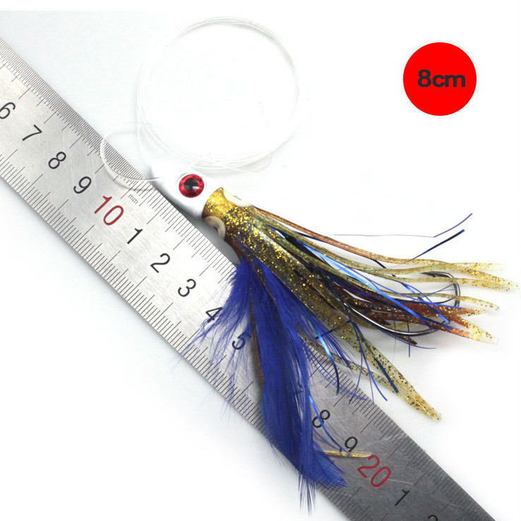 10cm 18g fishing lure octopus skirts lures jig head