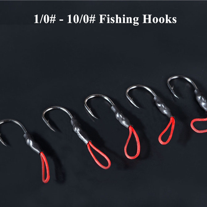  1/0# - 10/0# Saltwater Fishing Hooks Barbed Single Circle Carp Hook 
