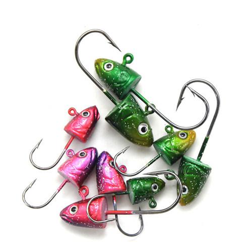 3.5g 5g 7g 10g Red Green Lead Head Fishing Hook Bait Jigging Fishing Tackle