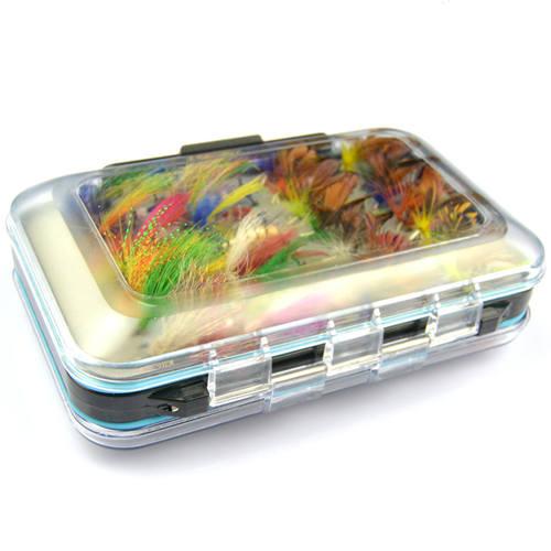 64pcs Flying Fish Lures Box Kit pesca flying spinnee Wet Dry Fly Fishing Lures Flys Nymphs artificial Lure Set