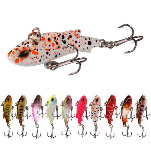 45mm Mini Vib Hard Plastic Spinner Blade Bait Fishing Lure