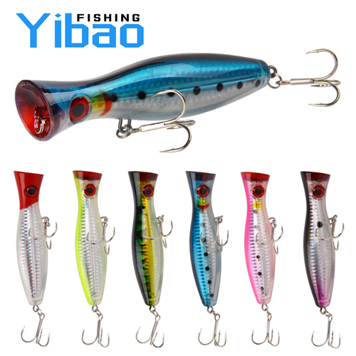 Floating Artificial Bait Sea Top water Fishing Lure 7cm 9g Tuna Popper  Fishing Trout Lure Fish Saltwater Bass Pike Lure SwimBait