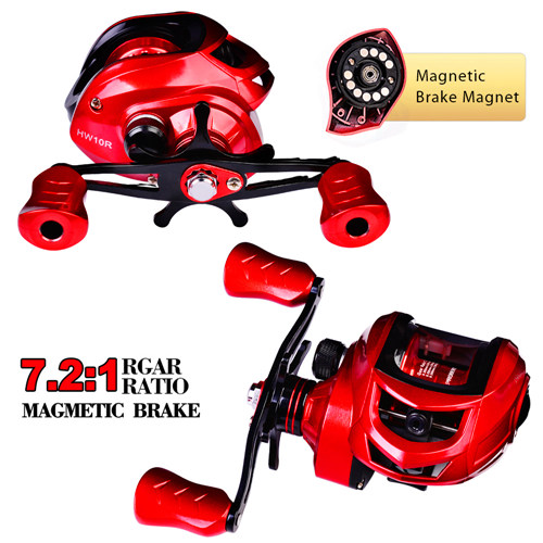 New red Color Bait Casting batcasting fishing reel