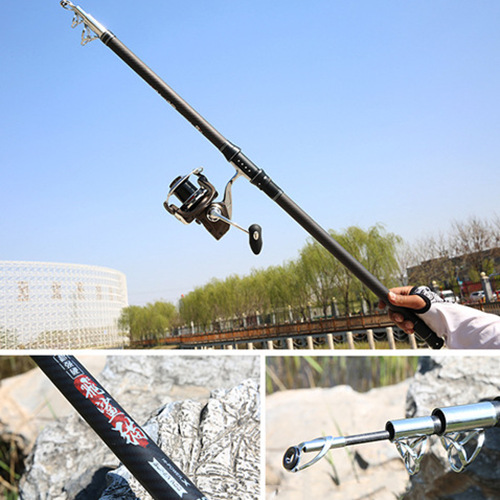YIBAO Fishing 2.4M - 4.5M Long Distance Throwing Telescopic Fishing Rods TCF006