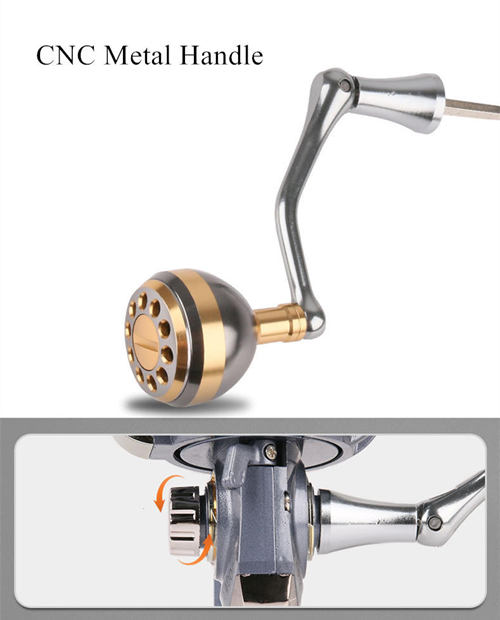 CNC metal <a href=https://www.yibaofishing.com/en/fishing-reels.html target='_blank'>fishing reel</a> handle arm