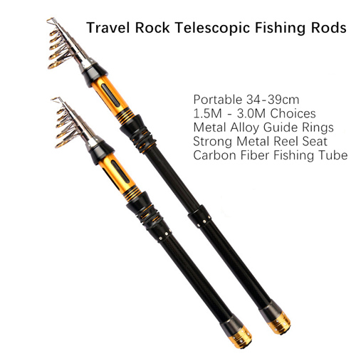 telescopic rod for portable saltwater fishing